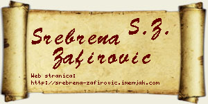 Srebrena Zafirović vizit kartica